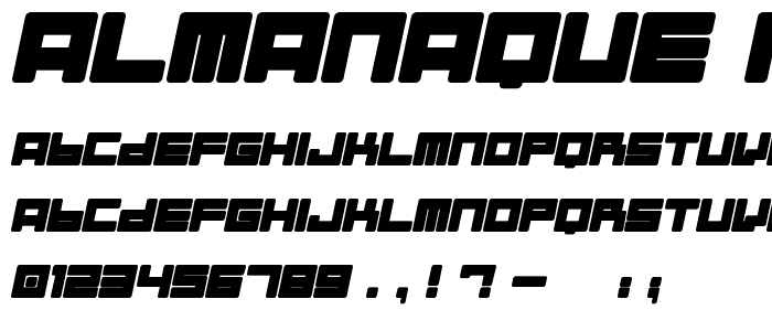 Almanaque Italic font